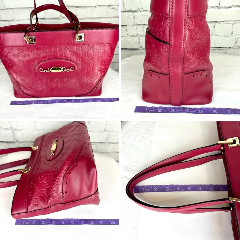 GUCCI pink magenta guccissima leather shoulder bag - Picture 16 of 16